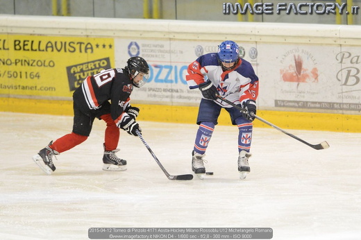 2015-04-12 Torneo di Pinzolo 4171 Aosta-Hockey Milano Rossoblu U12 Michelangelo Romano